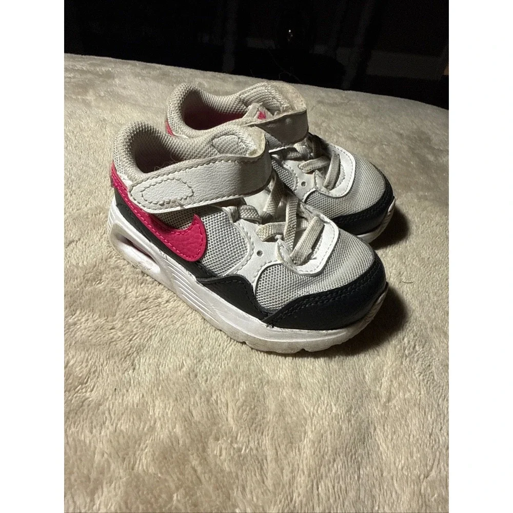 Nike Air Max 6C Toddler Sneakers White Black Pink CZ5361-006 Size 6C